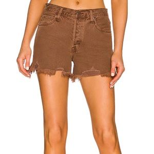 Free People Vintage Chocolate Brown Jean Shorts